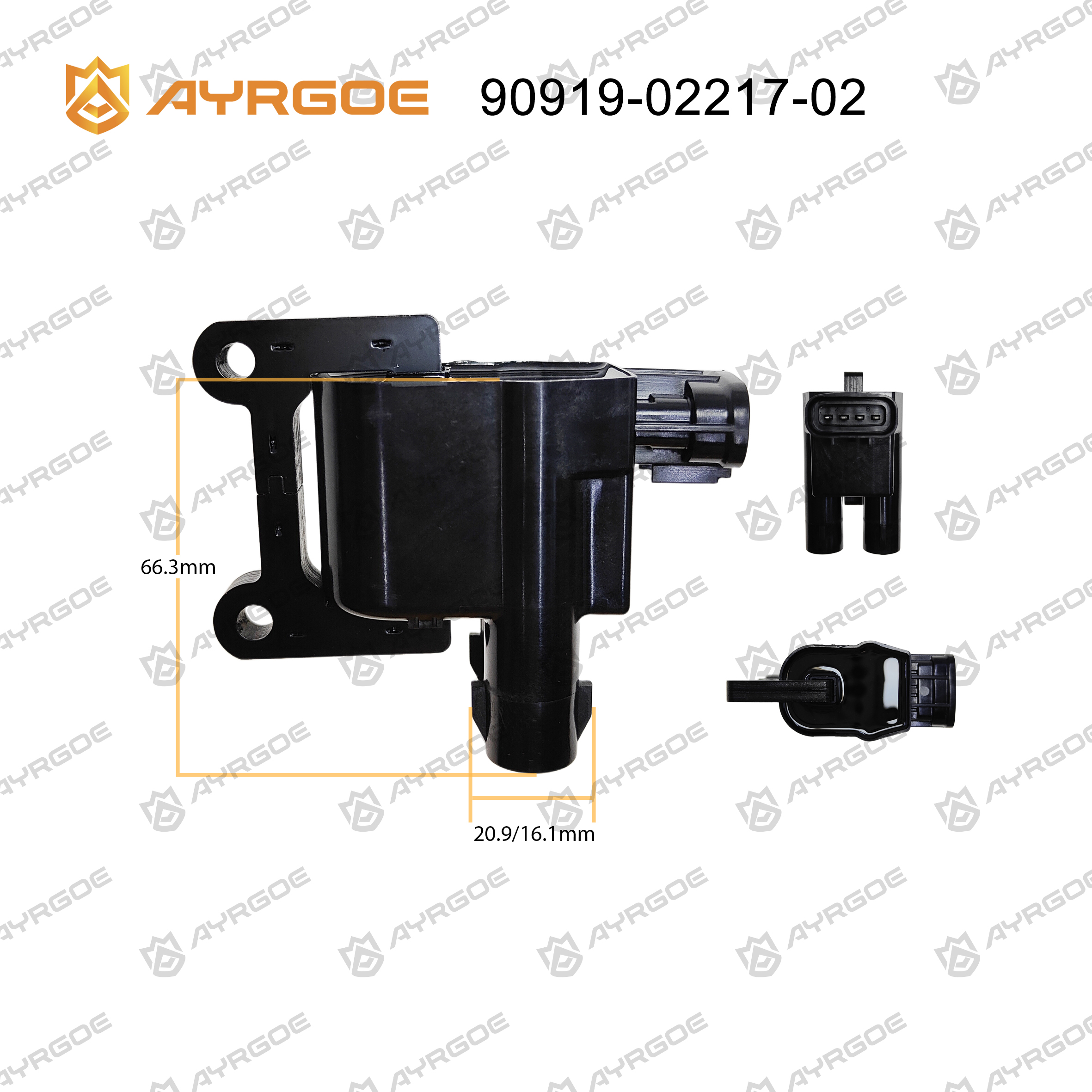 AYRGOE 90919-02217-02 Катушка зажигания Toyota 3S-FE 4E-FE 5S-FE 3RZ-FE/Camry 20 96-01 2.2/Avensis T22 97-03 2.0/Corolla E100 E110 92-00 1.3/RAV4 2.0 96-01